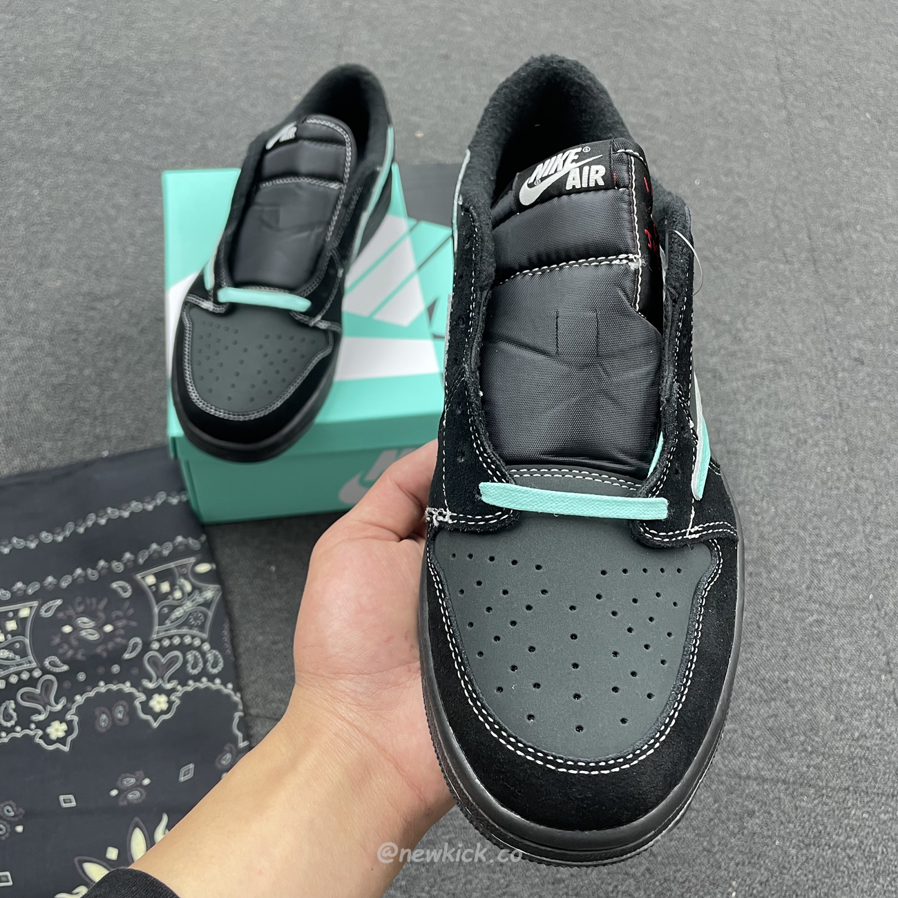 Air Jordan 1 Low Dazzles With Tiffany Cus Travis Dm7866 311 (3) - newkick.vip